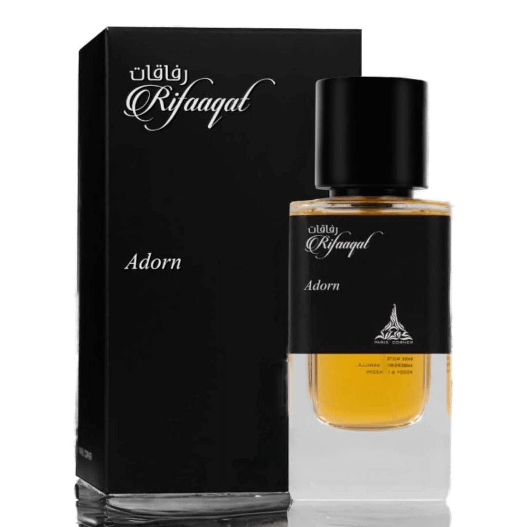 RIFAAQAT ADORN Eau de Parfum 85ml by Paris Corner with box packaging.