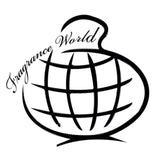 Fragrance World logo featuring a stylized globe design.