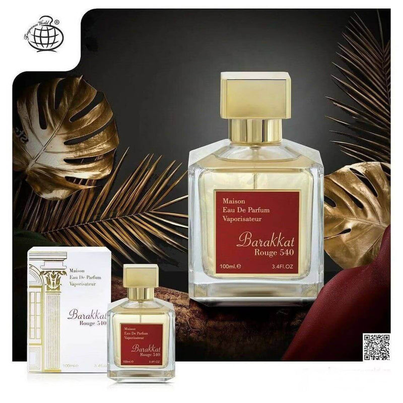 Barakkat Rouge 540 Eau de Parfum by Fragrance World 100ml (3.4oz) - Unisex - Albaaz Perfumes