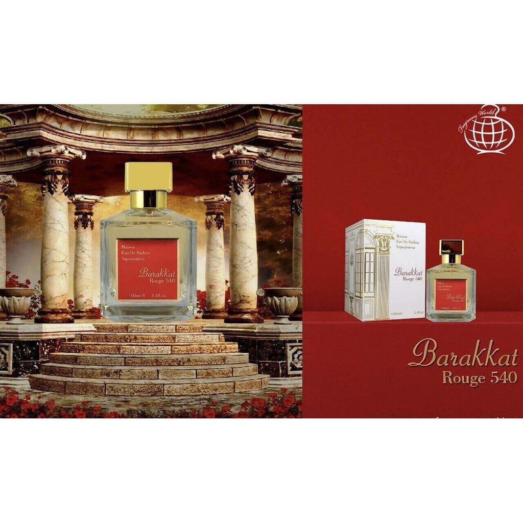 Barakkat Rouge 540 Eau de Parfum by Fragrance World 100ml (3.4oz) - Unisex - Albaaz Perfumes