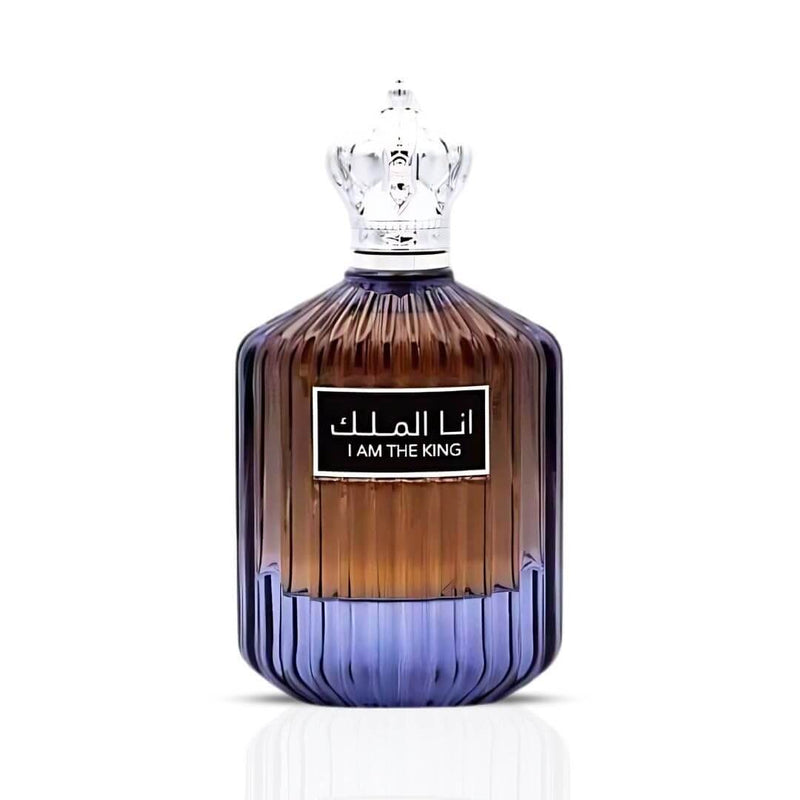 I AM THE KING EAU DE PARFUME 100ml BY ARD AL ZAAFARAN bottle with crown design and gradient glass.