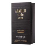 Armour Code Uomo Eau de Parfum 100ml by Paris Corner packaging design.