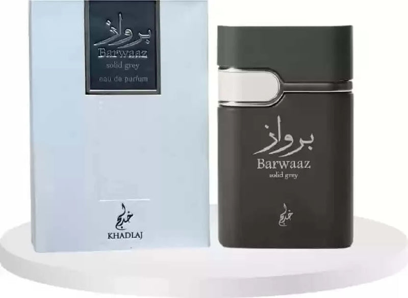 BARWAAZ SOLID GRAY EAU DE PERFUME BY KHADLAJ PERFUMES 100 ml