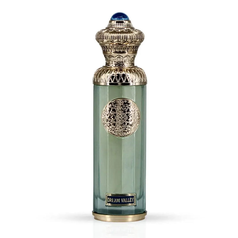 DREAM VALLEY EDP by SURRATI Heritage Collection 140ml bottle showcasing elegant design and luxurious details.