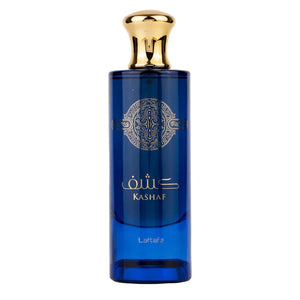 KASHAF EAU DE PARFUM 100ml by LATTAFA PERFUMES in a blue bottle with gold cap