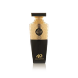 Madawi Gold Edition Eau de Parfum bottle by Arabian Oud in elegant black and gold design.