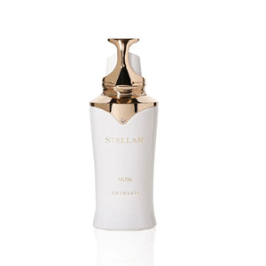 STELLAR MUSK EAU DE PERFUME BY KHADLAJ PERFUMES 100 ml bottle displayed elegantly on a white background.