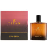 KHADLAJ TITAN EAU DE PERFUME (3.4oz/100 ml) SPRAY FOR MEN with bottle and box packaging.
