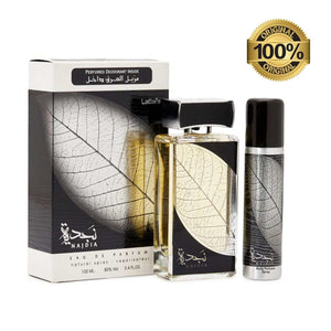 Lattafa Nadjia Perfume EDP Unisex 100ml 3.4 Fl oz with 1.7 Deodorant - Albaaz Perfumes